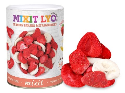 Mixit chrupiące owoce Banan, Truskawka, 80g
