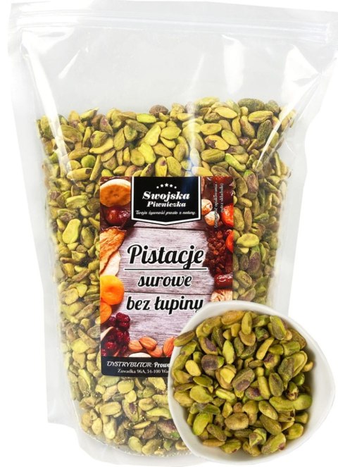 PISTACJE ŁUSKANE SUROWE Zielone BEZ Dodatku SOLI POŁÓWKI 1Kg Swojska Piwniczka