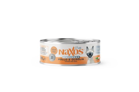 NAXOS CAT STERILIZED Puszka dla kotów sterylizowanych o smaku kurczaka i przepiórki 85g
