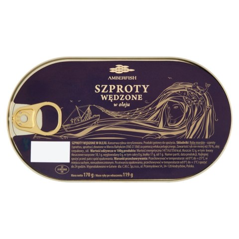 Amberfish szproty wędzone w oleju 170 g