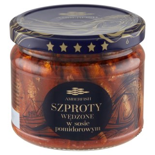 AMBERFISH SZPROTY WĘDZONE W SOSIE POMIDOROWYM 280 g AMBERFISH 0,55 kg