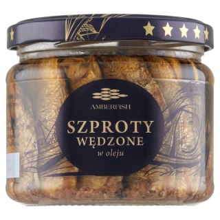 BAŁTYCKIE SZPROTY WĘDZONE W OLEJU 250g AMBERFISH