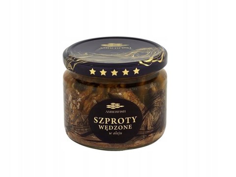 Bałtyckie szproty wędzone w oleju 250 g Amberfish