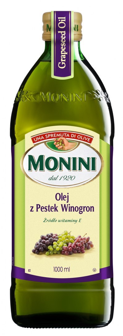 Olej z pestek winogron Monini 1L rafinowany włoski do smażenia i sałatek