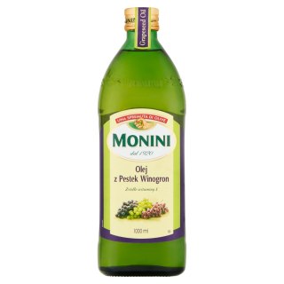 Olej z pestek winogron Monini 1L rafinowany włoski do smażenia i sałatek