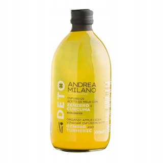 BIO ocet jabłkowy z imbirem i kurkumą 500ml Deto