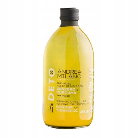 BIO ocet jabłkowy z imbirem i kurkumą 500ml Deto