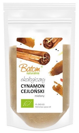 Cynamon cejloński mielony bio 125g, Batom