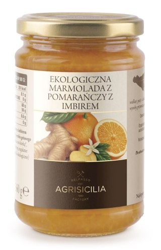 Ekologiczna marmolada z pomarańczy z imbirem, 360g