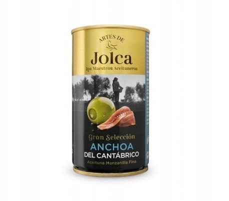 Hiszpańskie oliwki zielone z anchois z morza Kantabryjskiego Jolca