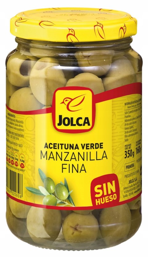 Jolca oliwki zielone bez pestek 350 g - hiszpańskie oliwki Manzanilla