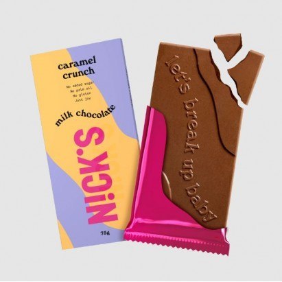 NICK'S milk chocolate Caramel Crunch, 75g