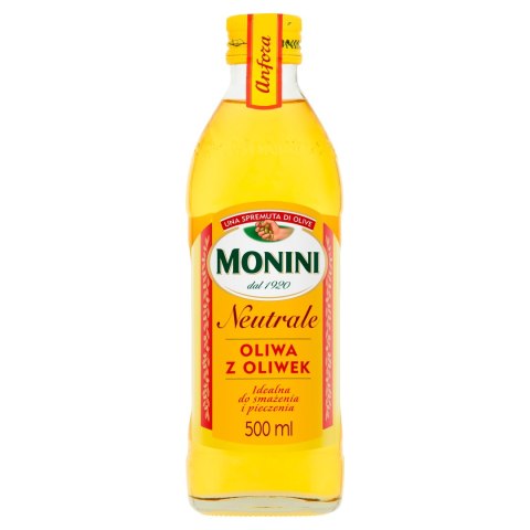 OLIWA Z OLIWEK MONINI NEUTRALE 500ML EXTRA VIRGIN TŁOCZONA NA ZIMNO WŁOCHY