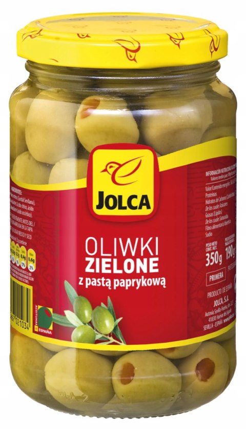 Oliwki zielone Jolca z pastą paprykową 350g