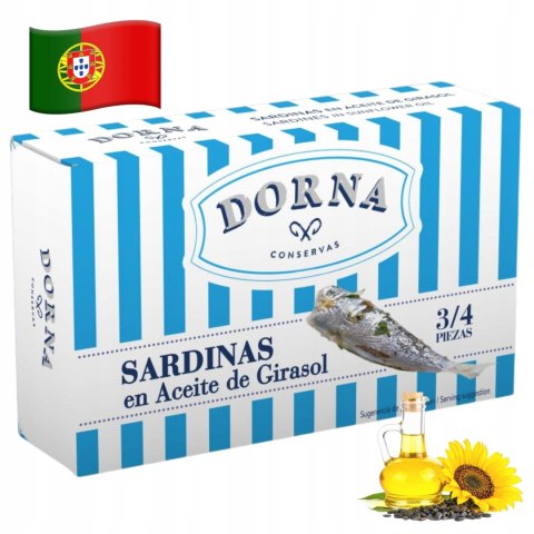 SARDYNKI W OLEJU SŁONECZNIKOWYM 120G DORNA