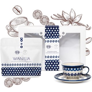Zestaw kawa ziarnista waniliowa 200 g + 1 filiżank