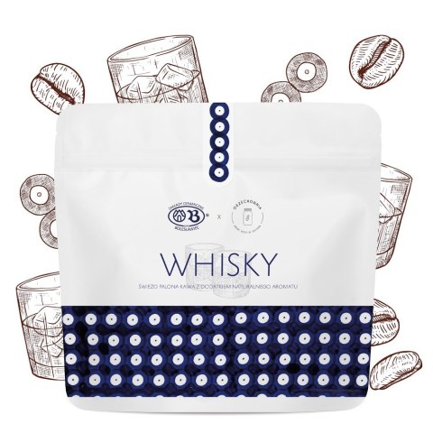 Zestaw kawa ziarnista whisky 200 g + 1 filiżanka