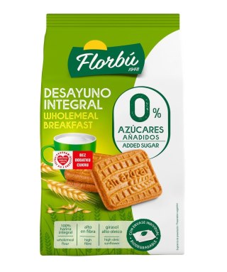 Ciastka pełnoziarniste bez cukru, 350 g Florbu