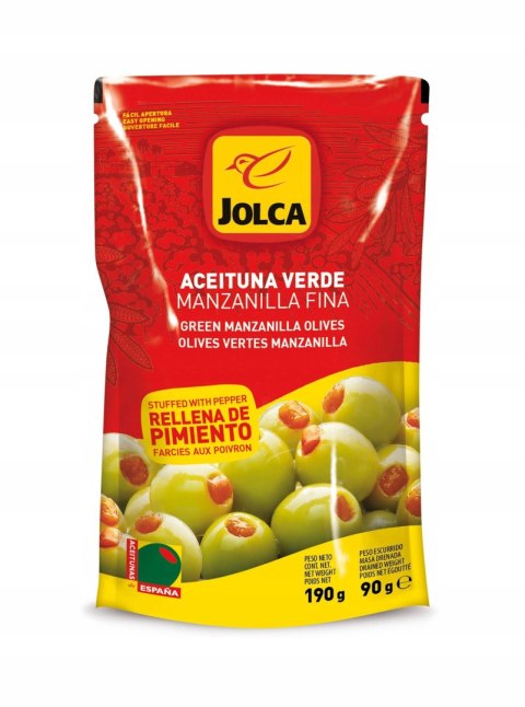 Jolca Oliwki zielone manzanilla z pastą paprykową 190 g