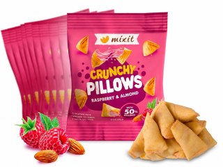 Mixit Chrupiące poduszki - Maliny & migdały,30g