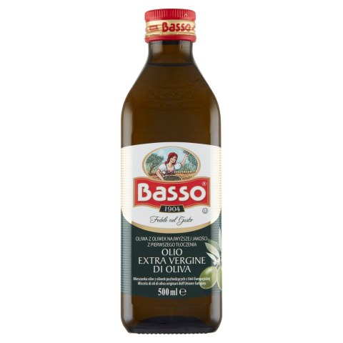 Oliwa z Oliwek Extra Virgin Basso 500ml Włochy tłoczona na zimno