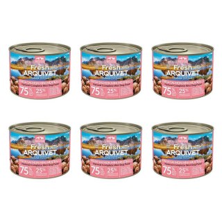 [Zestaw] Arquivet Fresh MINI klopsiki z łososiem, marchewką i groszkiem 6x200g