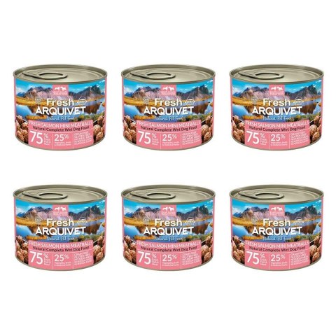 [Zestaw] Arquivet Fresh MINI klopsiki z łososiem, marchewką i groszkiem 6x200g