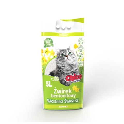 Chico Żwirek bentonitowy Compact Wiosenna Świeżość 5L