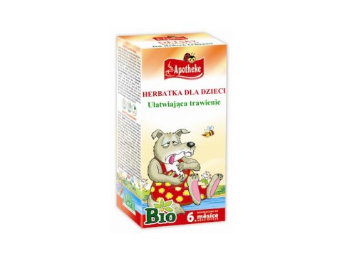 HERBATKA DLA DZIECI - KOPER WŁOSKI, MELISA I MIĘTA PO 6 MIESIĄCU BIO (20 X 1,5 G) 30 G - APOTHEKE