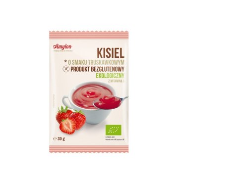 KISIEL INSTANT O SMAKU TRUSKAWKOWYM BEZGLUTENOWY BIO 30 G - AMYLON
