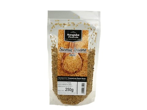SIEMIĘ LNIANE LEN ZŁOTY ZŁOCISTY 250G SWOJSKA PIWNICZKA