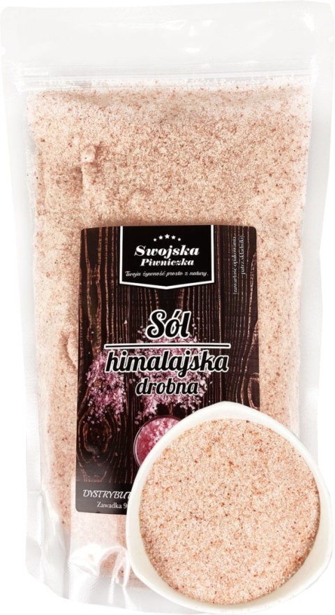 Sól Himalajska Różowa Drobno Mielona 500 g Swojska Piwniczka