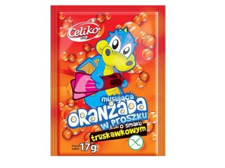 ORANŻADA MUSUJĄCA W PROSZKU O SMAKU TRUSKAWKOWYM BEZGLUTENOWA 17 G - CELIKO