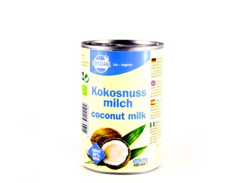 COCONUT MILK - NAPÓJ KOKOSOWY BEZ GUMY GUAR (22 % TŁUSZCZU) BIO 400 ML - TERRASANA